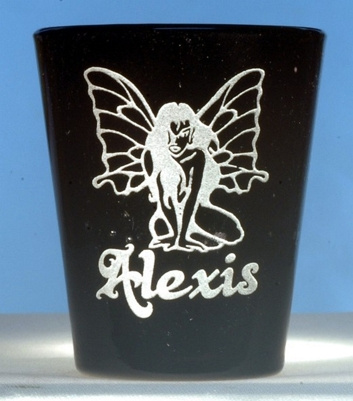 Fairy Shot Glass Personalized Engraving with name under design 